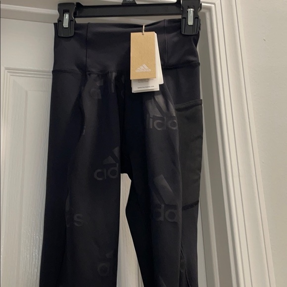 Adidas XS blue and black leggings NWT (2) - Picture 5 of 8
